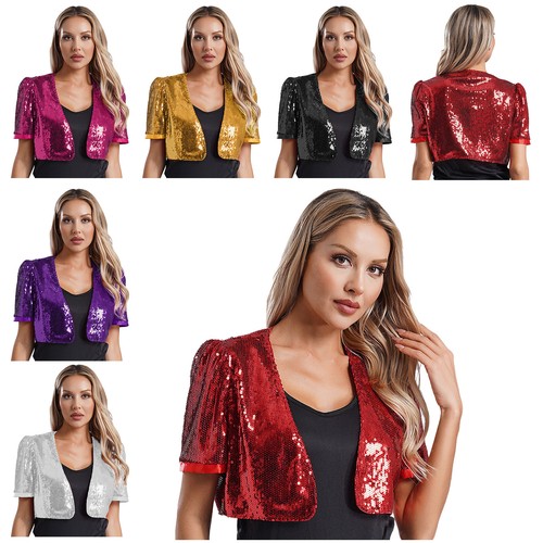 Damen pailletten jacke - pailletten,
