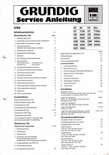 Service manual grundig - service, cf