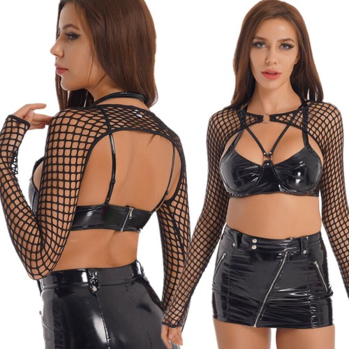 Damen mesh crop - damen, tops