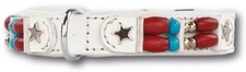 Lederhalsband White Hawk