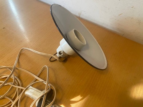Vintage emaille lampe - art, deco
