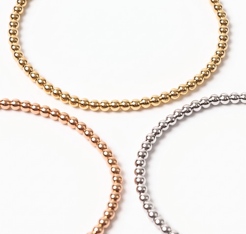 14k gold perlen manschette - 14k,