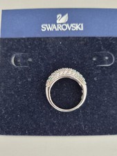 Ring  Silber mit kleinen Steinen besetzt 16,9 mm durchmesser Swarovski