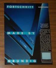 Seltene Werbung vintage GRUNDIG MONOLITH M70 - 100 IDTV 100 Hertz Fernseher 1990
