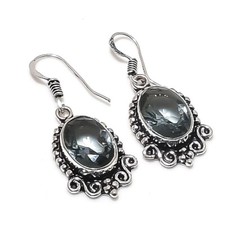 Alexandrit Edelstein handgefertigt 925 Sterlingsilber Schmuck Ohrring Größe 1...