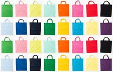 Jutebeutel farbig bunt kurze