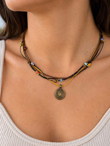 Layered boho choker - boho,