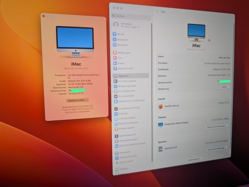 Imac retina i5 - 5k, 3,4