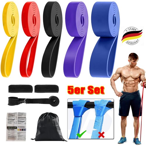 5er set fitnessbänder - fitnessbänder, sport