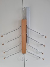 Raumsparbügel Holz mit Metallstreben, Hemdenbügel, Kleiderbügel, mehrfach Bügel