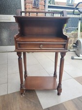 Antiker Telefontisch Kommode Schrank mit Schublade aus Massivholz 90x46x30cm