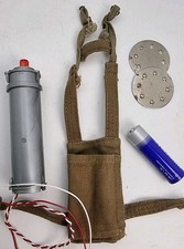 Vintage Action Man Minensuchgerät & Minen unvollständig funktionstüchtig Original Palitoy