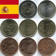 Spanien Euromünzen von 1999 bis 2025, unzirkuliert/bankfrisch
