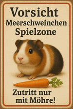 Meerschweinchen Kinderschild Schild Blechschilder | 20x30cm | Schweinchen