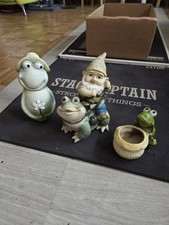 3 Frosch  Figuren Gartendeko DEKO für Gartenteich 