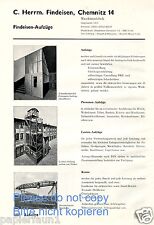 Findeisen Aufzug Chemnitz Reklame von 1935 Lift Fahrstuhl Kran Lastenaufzug ad