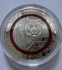 Silber Medaille Deutschland BRD Tropische Zone Tiger Polymer Ring (1330)