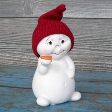 Schneemann ohne Nase Figur 11cm Winter Weihnachten lustig Wichtelgeschenk Advent