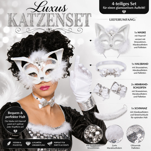 Luxus katzenset weiß - luxus,