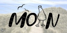 Aufkleber Moin mit Möwe
