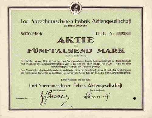 Lori sprechmaschinen fabrik - lori,