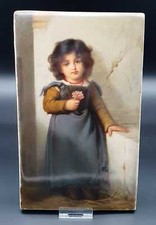 Gemälde Malerei Bildplatte Porzellantafel Mädchen Portrait Porträt Bildnis