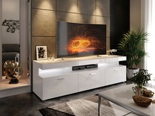 TV Board Weiß Hochglanz 180