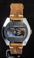 Adrem Digital Jump Hour Handaufzug Herren Vintage Swiss Uhr -- funktioniert