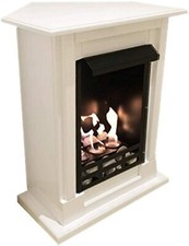 Ethanollamin Gelkamin Eckkamin Kamin Jupiter Weiss TOP incl 21 Teiliges Zubehör