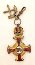 Verdienstkreuz Kaiserreich Franz Josef 1849, goldfarben, emailliert