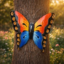 Schmetterling Gartenfigur rot