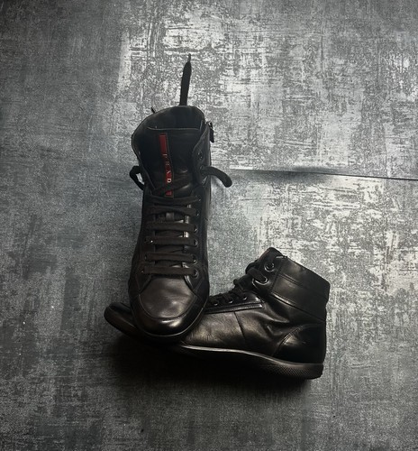 Prada aw2000 leather high top - leather,
