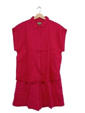 UNITED COLORS OF BENETTON Strick Twin Set Damen Twin Set Gr. DE 38 rot