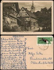 Ansichtskarte Waldulm-Kappelrodeck Gasthaus Metzgerei I. Eichin 1934  gel. 1963