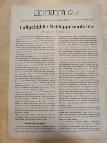 Deutz luftgekühlt sonderdruck - luftgekühlt,