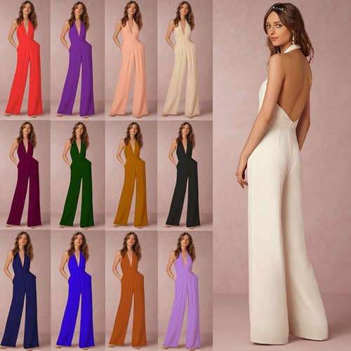 Neckholder top jumpsuit - neckholder,