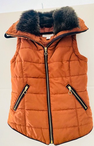 Orange rostfarbene steppweste - orange/,