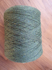 Manifattura Sesia SCOT ★ 100% Wolle Tweed Dunkelgrün ★ Nm 2.8 ★ 1,03 kg Netto