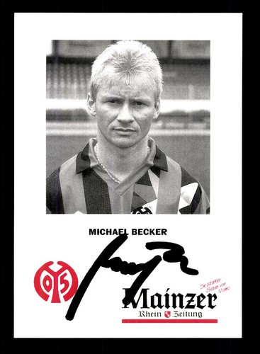 Michael becker autogrammkarte - michael,