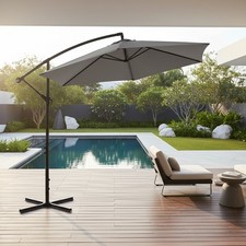 Sonnenschirm Grau Kurbelschirm