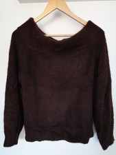 Damen / Pullover / Carmenausschnitt / Gr.M / aubergine / langarm / super weich
