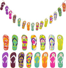 Hawaii Party Deko Flip Flop