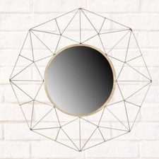 Retro Spiegel DIAM 90cm messing Eisen Handarbeit