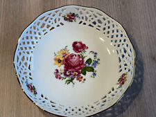 Arabella Atelier Porzellan - Bavaria - Durchbruch Schale Goldrand – Blumenmuster