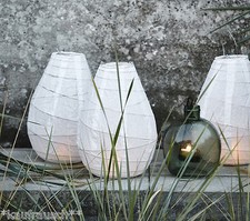 Laterne weiß Papier 3er Set
