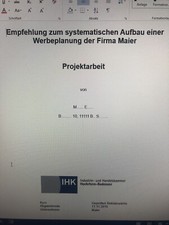 Neu Projektarbeit Geprüfter Betriebswirt IHK Gut Inkl. Präsentation