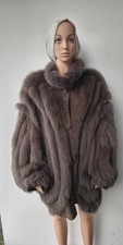 Pelzjacke Fuchs Wendejacke Leder Pelzmantel Fuchsjacke HOCHWERTIG