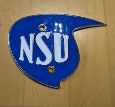 Emaille Schild/Logo/Tankemblem NSU Konsul/Max/Osl Oldtimer-Motorrad Sammler TOP!