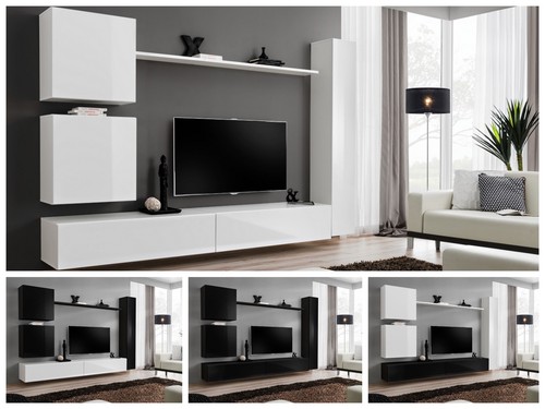 Anbauwand wohnwand wohnzimmer - wohnwand,