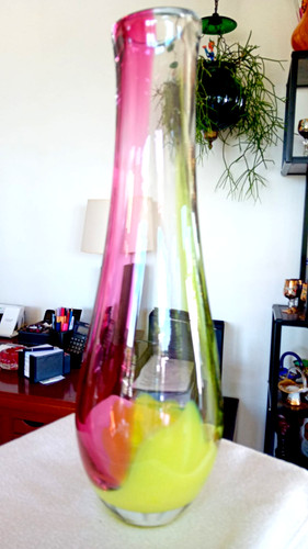 Große schwere glas vase - große,